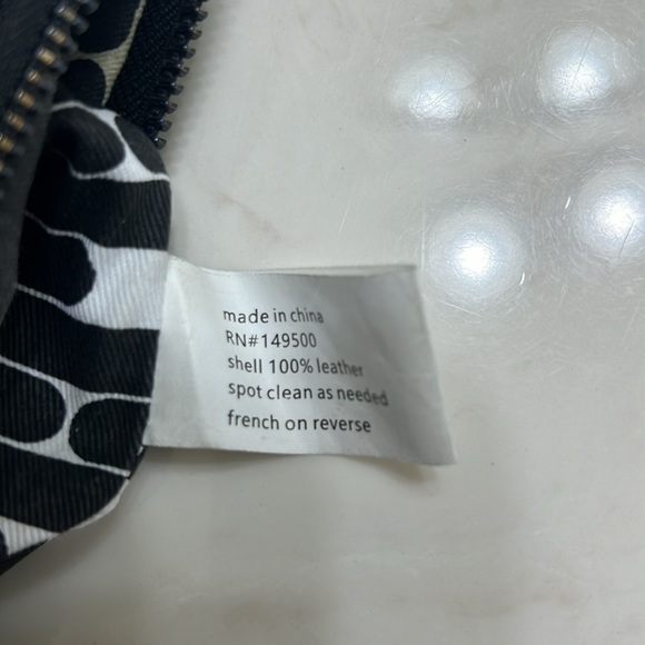 Rare Find RIAN Genuine Black Leather Croc Embossed with Tassel & Slip Handle - Picture 6 of 6